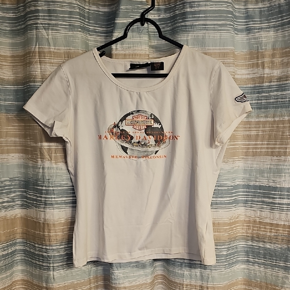 Harley-Davidson White Women's Top